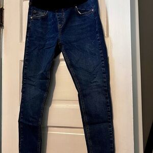 Topshop Dark Blue Maternity Skinny Jeans